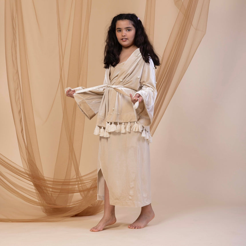 Kids Kimono light gold