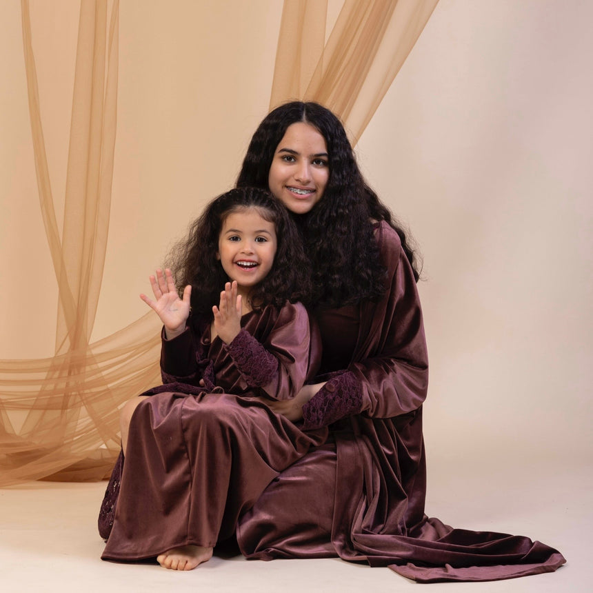 Kids Velvet Chantilly brown