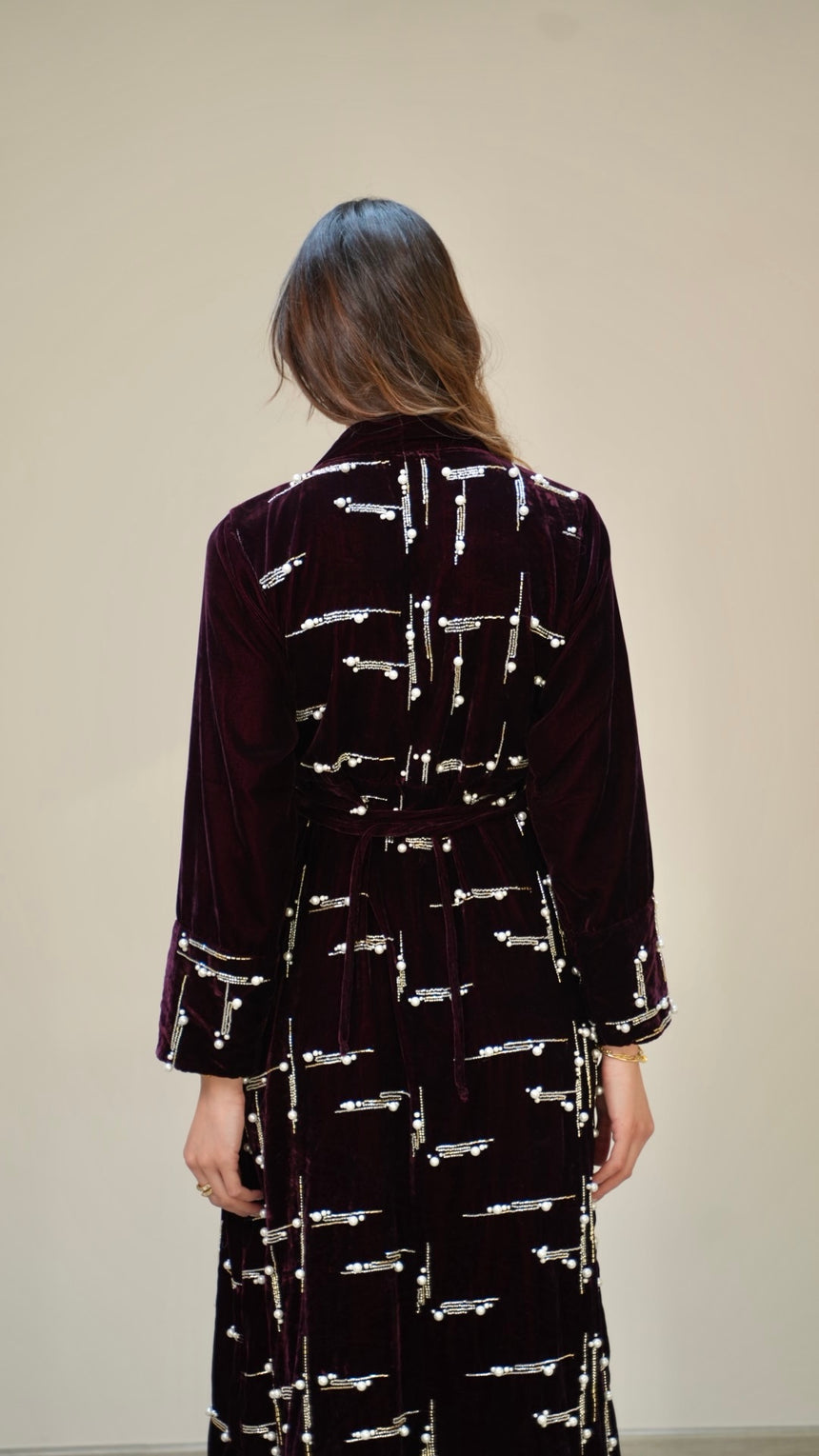 Pearl Earring Maroon