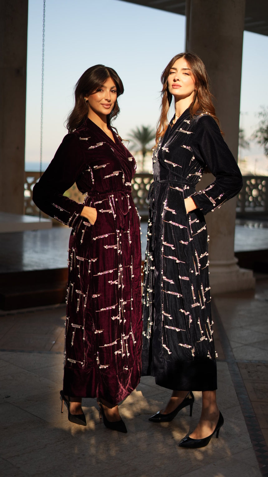 Pearl Earring Maroon